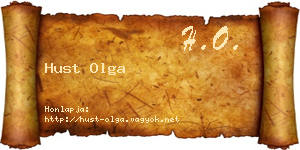 Hust Olga névjegykártya