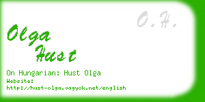 olga hust business card